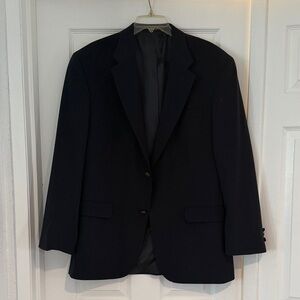 Elegant Navy Blue Wool Botany 500 Men's Jacket Blazer 43R